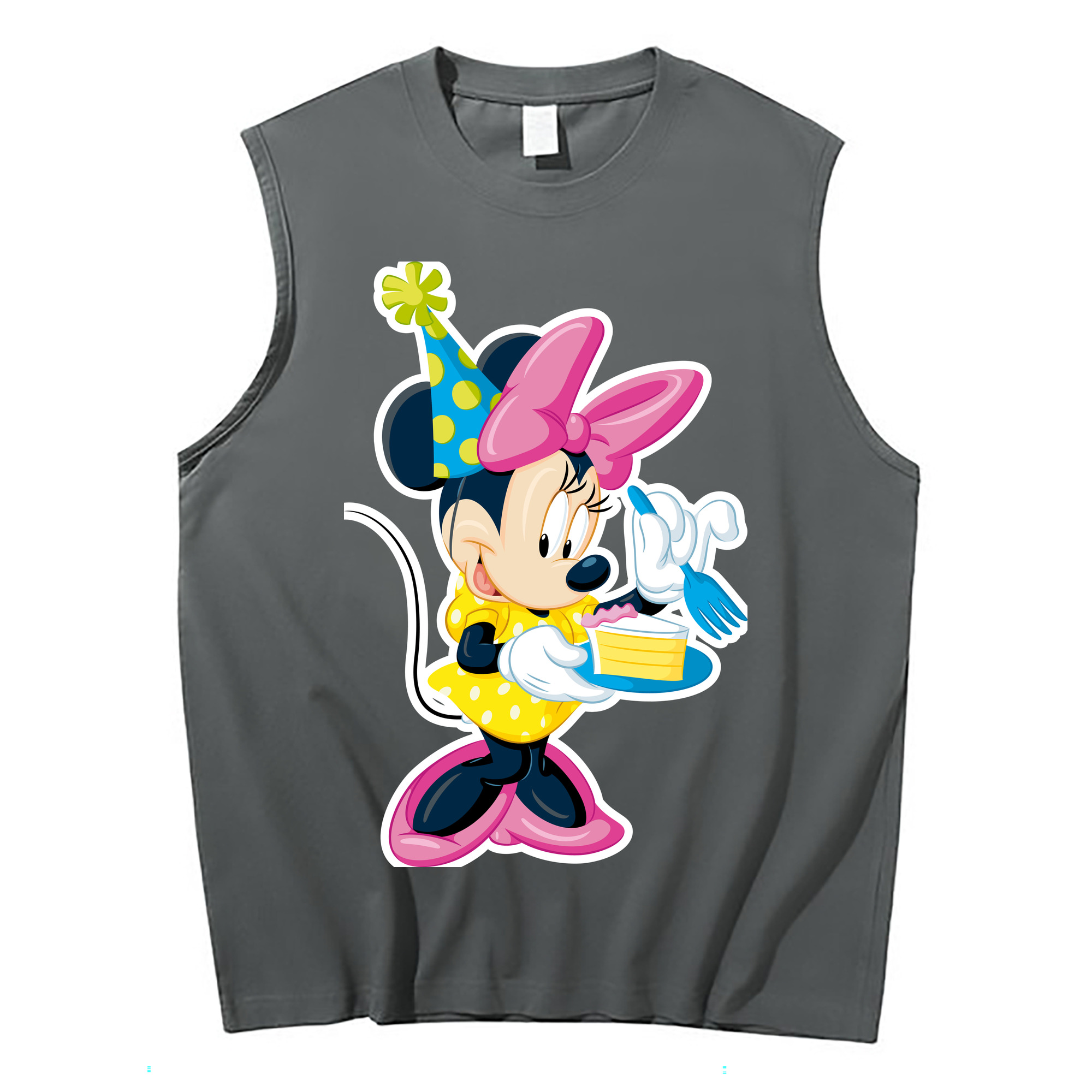 ミッキーマウス Mickey Mouse コットン100％タンクトップ（フロントプリント）
